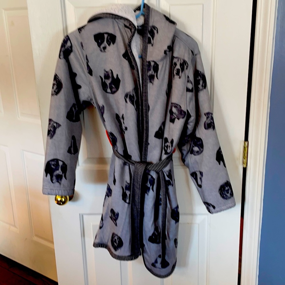 Woodrow & Friends Hooded Sherpa Lined Dog Robe Sz L 14/16